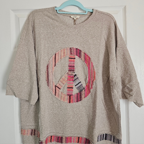 NWT Three Bird Nest Easel Peace of Mind crochet embroidered half-length sleeves - Picture 9 of 17